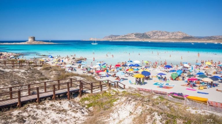 Plage de La Pelosa en Sardaigne