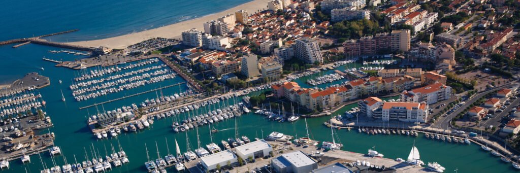 canet en roussillon vu aérienne
