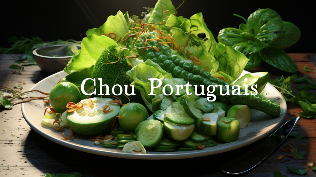 Photo de plat cuisiné avec du chou portuguais