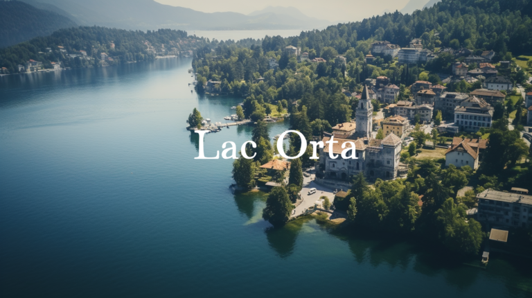 Magnifique photo prise en drone du Lac Orta
