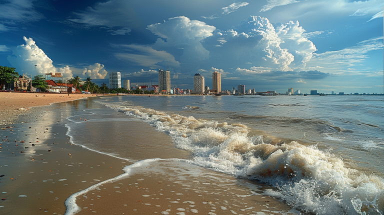 Plage à Phnom Penh
