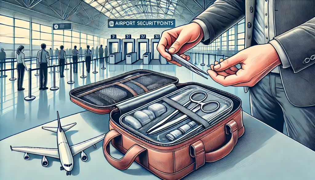 Pince à épiler en avion