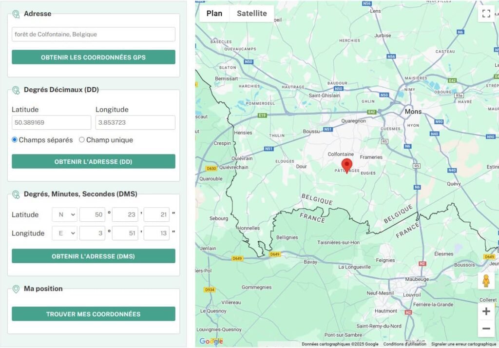 Où se situe exactement cette forêt sur la carte