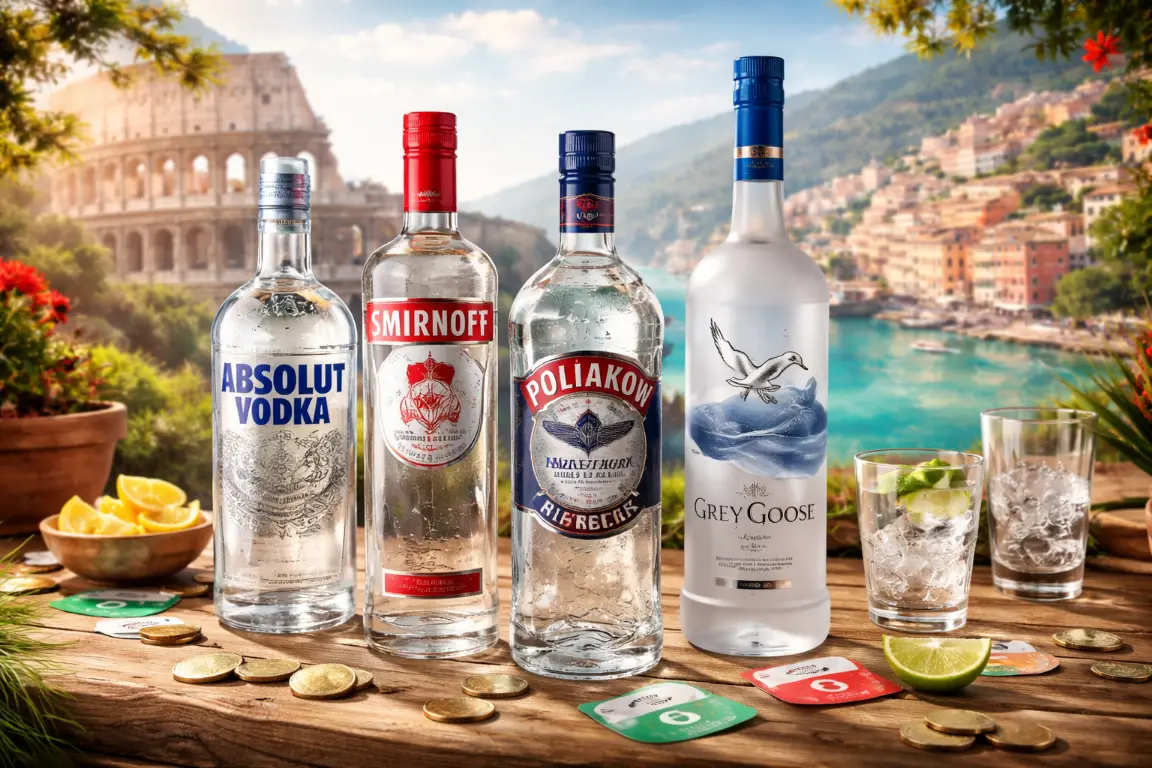 Quel est le prix de la vodka en Italie