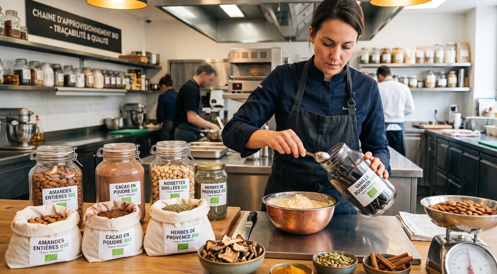 Les ingrédients bio en cuisine et en glacerie