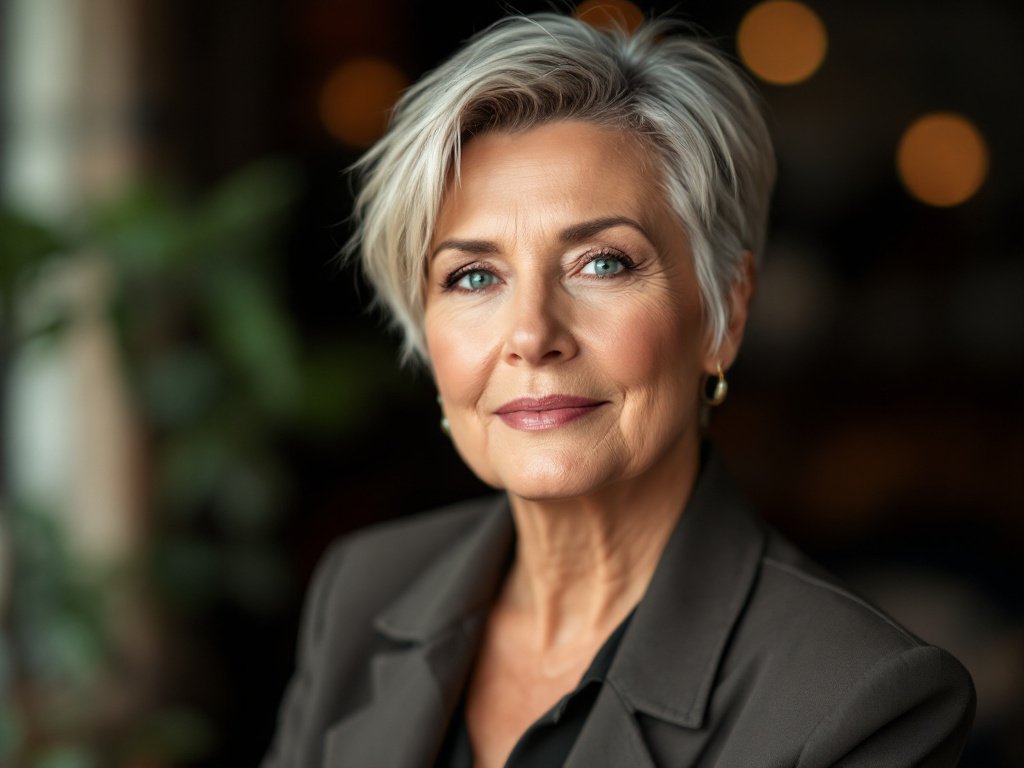 Coupe de cheveux court femme 60 ans : élégance et modernité
