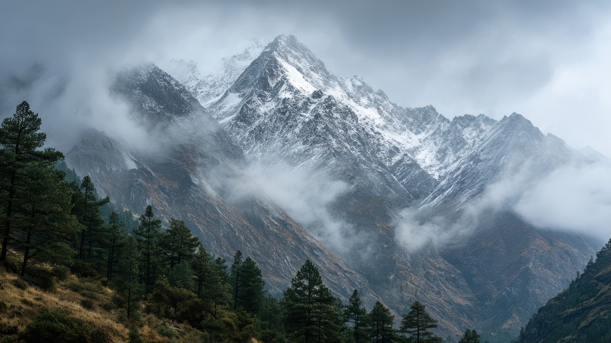 vue imprenable sur la montagne